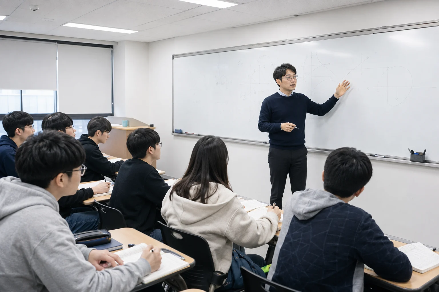 재수학원 후기 선택 환경을 살펴보는 모습