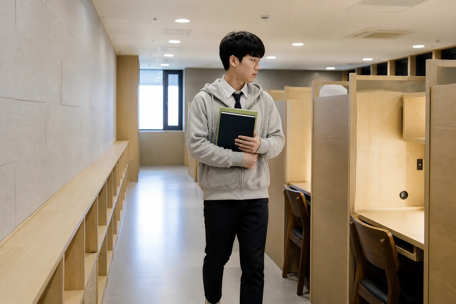 기숙학원 선택 환경을 살펴보는 모습