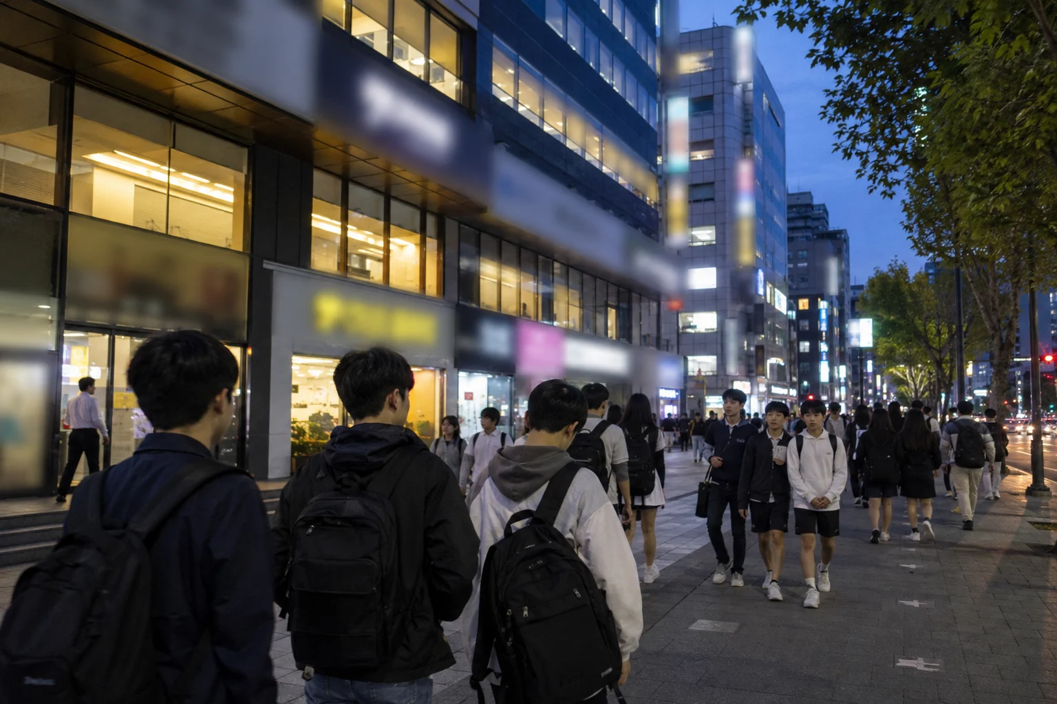 검정고시 학원 선택 환경을 살펴보는 모습